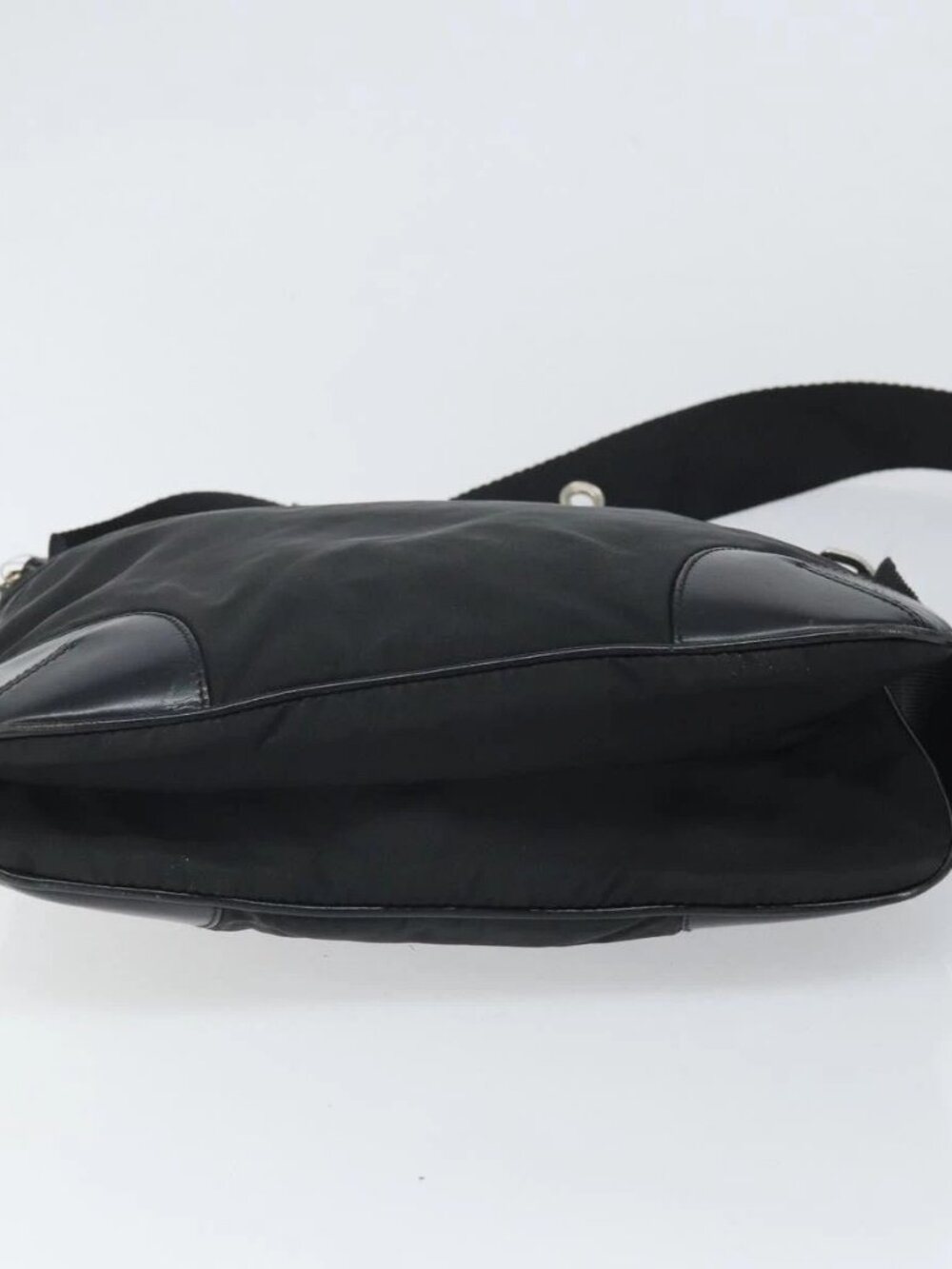 PRADA Shoulder Bag Nylon Leather Black Silver Auth 169453 - Picture 7 of 16